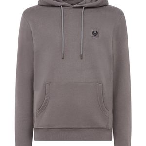 Belstaff Grey Patch Logo Hooded Top for men
