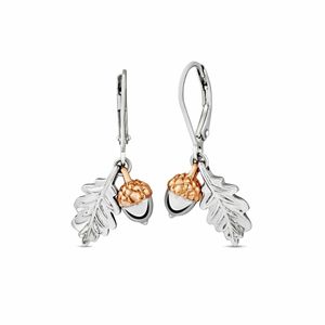 Clogau White Royal Sterling Oak Leaf Earrings