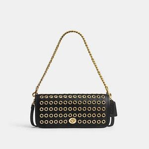 COACH Black Dinky Bag With Grommets