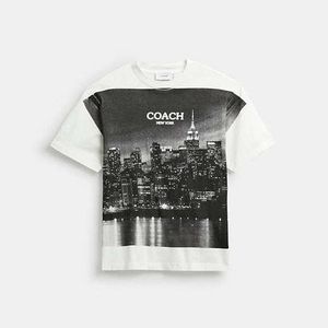 COACH Black Postcard Relaxed T-Shirt