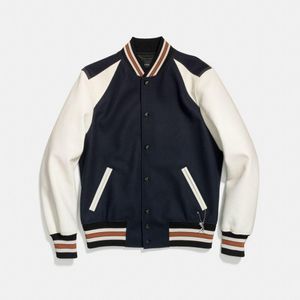 COACH Blue Varsity Jacket for men