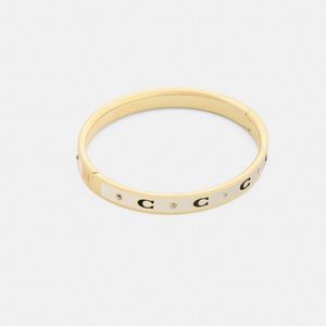COACH Metallic Repeated C Hinged Bangle