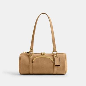 COACH Black Kisslock Barrel Bag 28