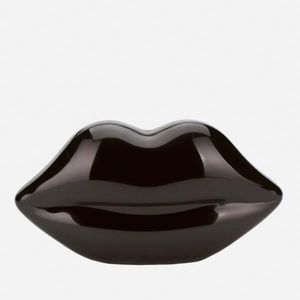 Lulu Guinness Black Lips Perspex Clutch Bag