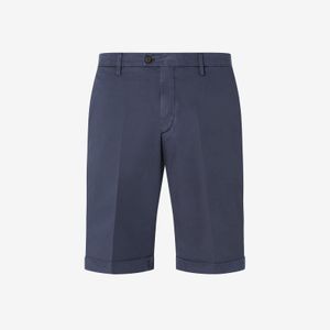 Corneliani Blue Garment-Dyed Stretch Cotton And Lyocell Bermuda Shorts for men