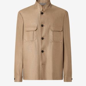 Corneliani Natural Linen Twill Overshirt for men