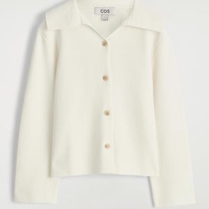 COS Natural Collared Knitted Jacket