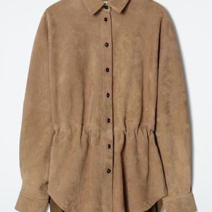 COS Brown Suede Drawstring Shirt