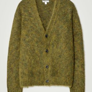 COS Green Space-Dyed Mohair-Blend Cardigan for men
