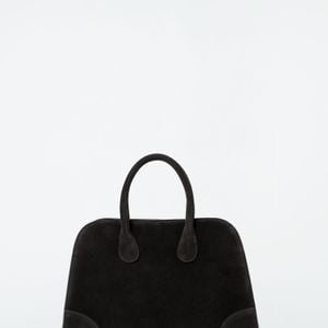 COS Black Mini Studio Bowling Bag - Suede