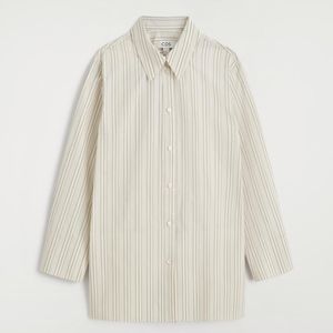 COS White Bonded-Panel Cotton Shirt