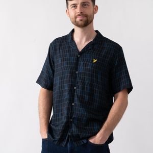 Lyle & Scott Blue Lyle & Scott Pool Print Shirt for men