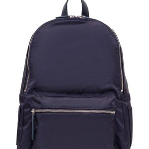 Orciani Blue Versatile Mini Backpack With Front Zip Pocket