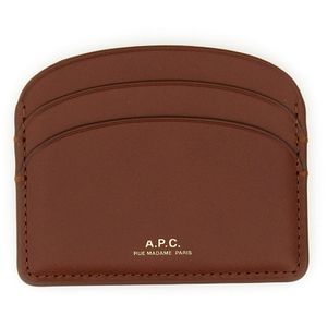 A.P.C. Brown Demi Lune Card Holder