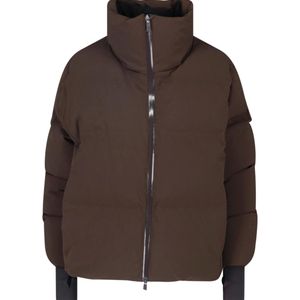 Herno Brown Puffer Jacket With High Neck