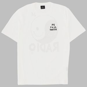 Paul Smith White Graphic Cotton T-Shirt for men