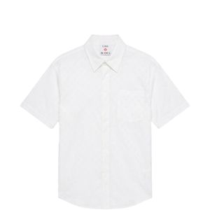 Casablanca White Classic Short Sleeve Cotton Shirt For for men