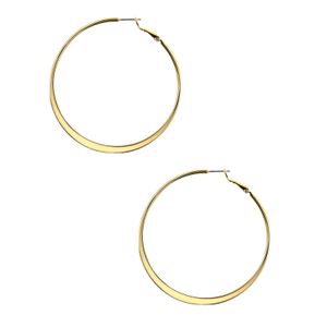 Nine West Metallic Classic Gold Hoop Earrings