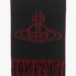 Vivienne Westwood Black Double Face Wool Scarf