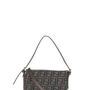 Fendi Black Zip-Top Small Shoulder Bag