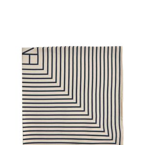 Totême White Silk Scarf With Monogram Print