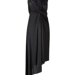 Balenciaga Black Solid Knee Length Dress