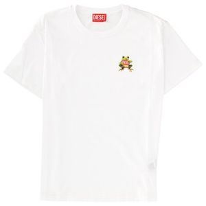 DIESEL White Logo Crew Neck T-Shirt