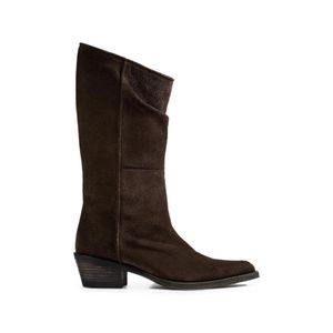 Khaite Brown Suede Knee-High Boots