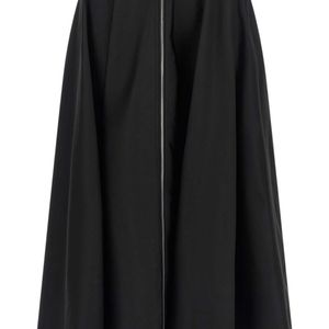 Prada Black Solid Midi Skirt