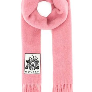 McQueen Pink Wool Scarf