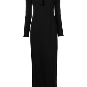 Roland Mouret Black Cut-Out Cady Maxi Dress