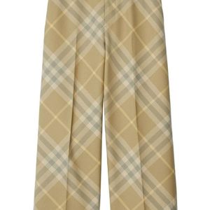 Burberry Natural Check-Print Tailored Trousers
