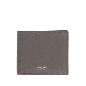 Tom Ford Grey Textured Logo Wallet for men