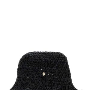 Helen Kaminski Black Crochet Bucket Hat