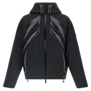 Moncler Black Solid Hood Jacket for men