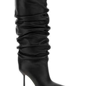 Le Silla Black Leather Knee High Boots