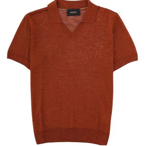 Boss Red Solid Shirt Collar Polo for men
