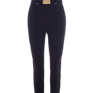 Elisabetta Franchi Blue Slim Flat Front Pants
