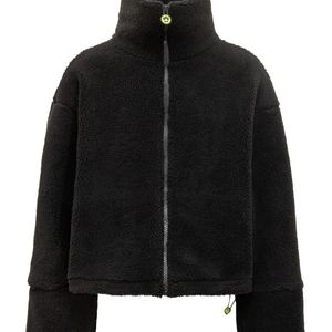 Barrow Black Solid Mock Collar Jacket for men