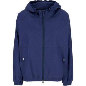 DUNST Blue Solid Hood Jacket