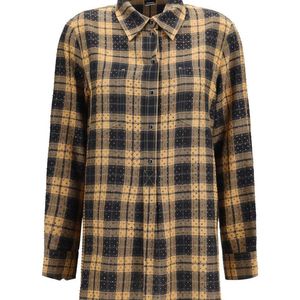 Pinko Brown Regular Checks Shirt