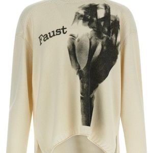 Undercover Grey Off Printed Sweater for men