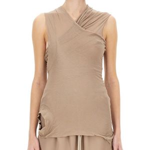 Rick Owens Natural Solid V Neck Top