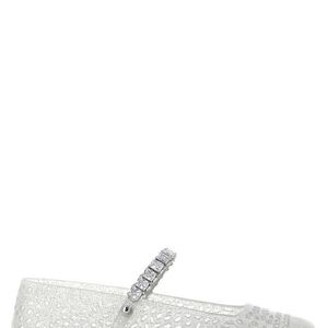Jimmy Choo White Slip On Ballet Flats