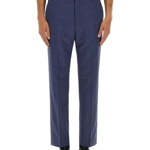 HUGO Blue Flat Front Pants for men