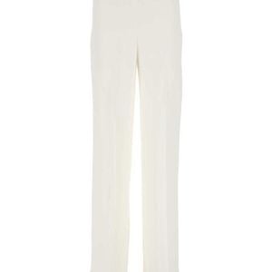 Stella McCartney White Stretch Crepe Wide-Leg Pant