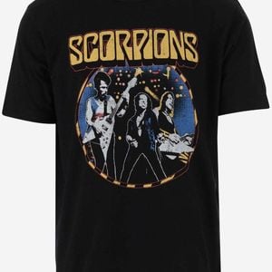 Junya Watanabe Black Scorpions Print Cotton T-Shirt for men