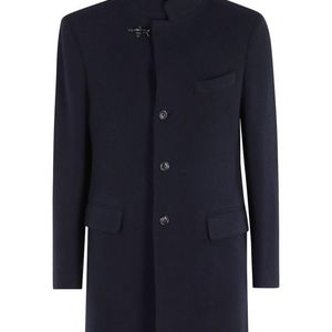 Fay Blue Long Buttoned Coat for men