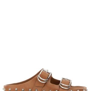 Ash Brown Light Studded Sandals