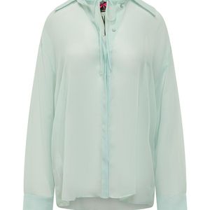 Pinko Green Relaxed Solid Shirt
